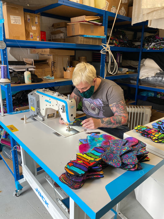 Kerry sewing pads shut