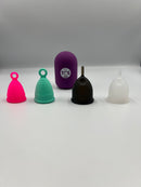 Menstrual cups and menstrual cup steriliser 
