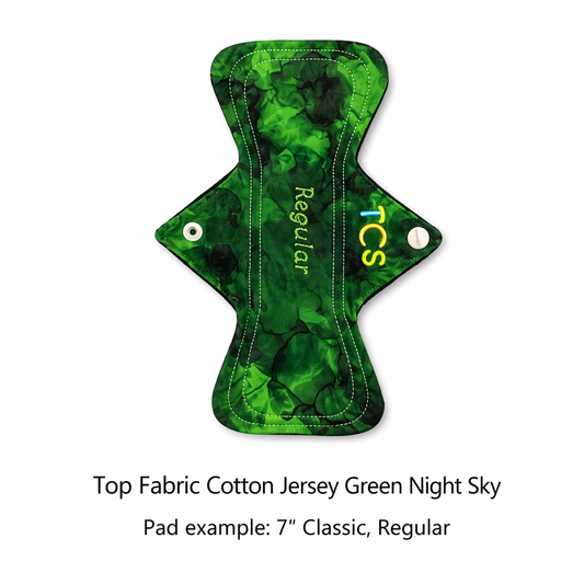 Reusable Period Pad - Green Night Sky