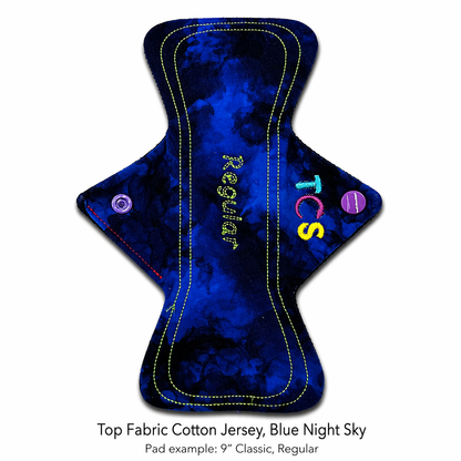 Reusable Period Pad - Dark Blue Night Sky