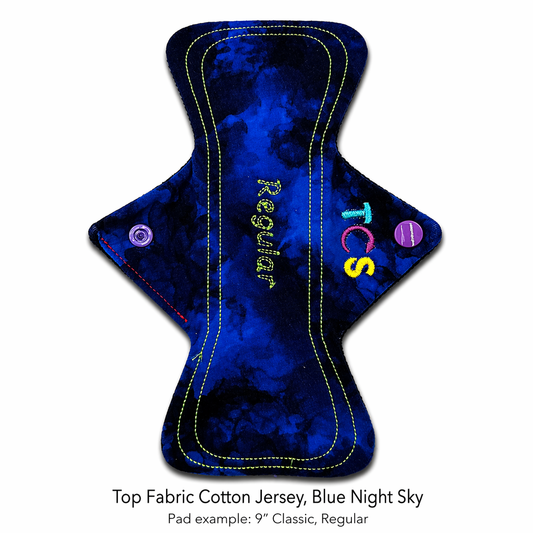 Reusable Period Pad - Dark Blue Night Sky