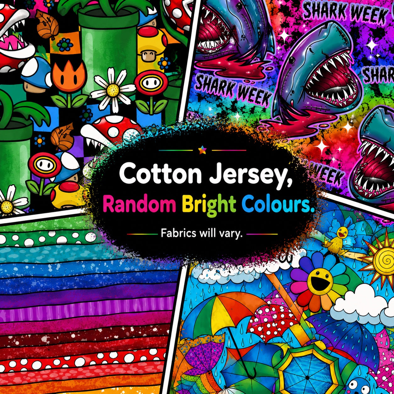 Cotton Jersey (Bright Colourful Prints)