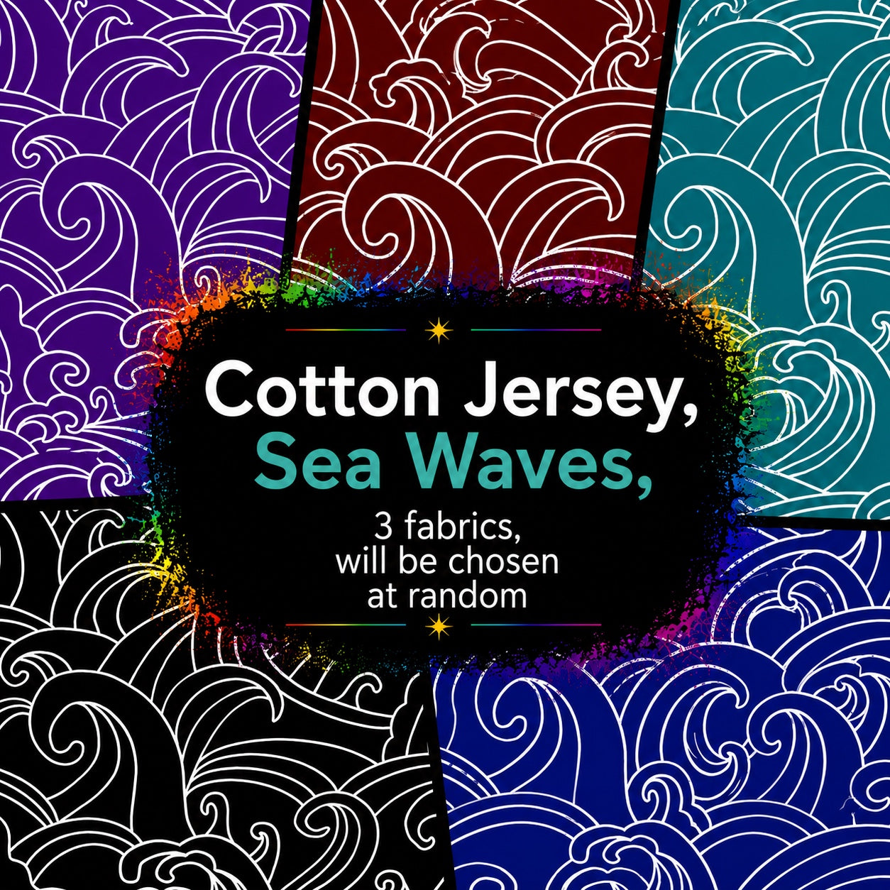 Cotton Jersey (Sea Waves Prints)