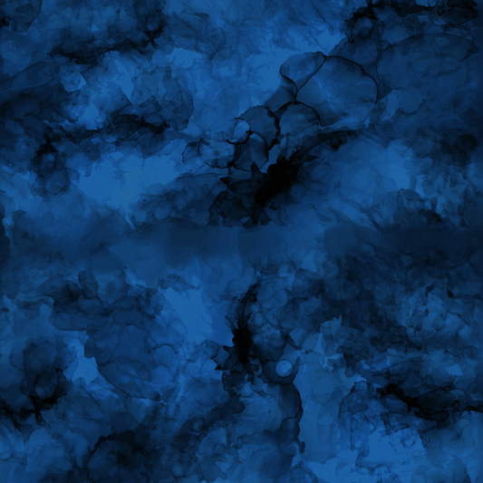 Fabric with a dark blue and black colours.
