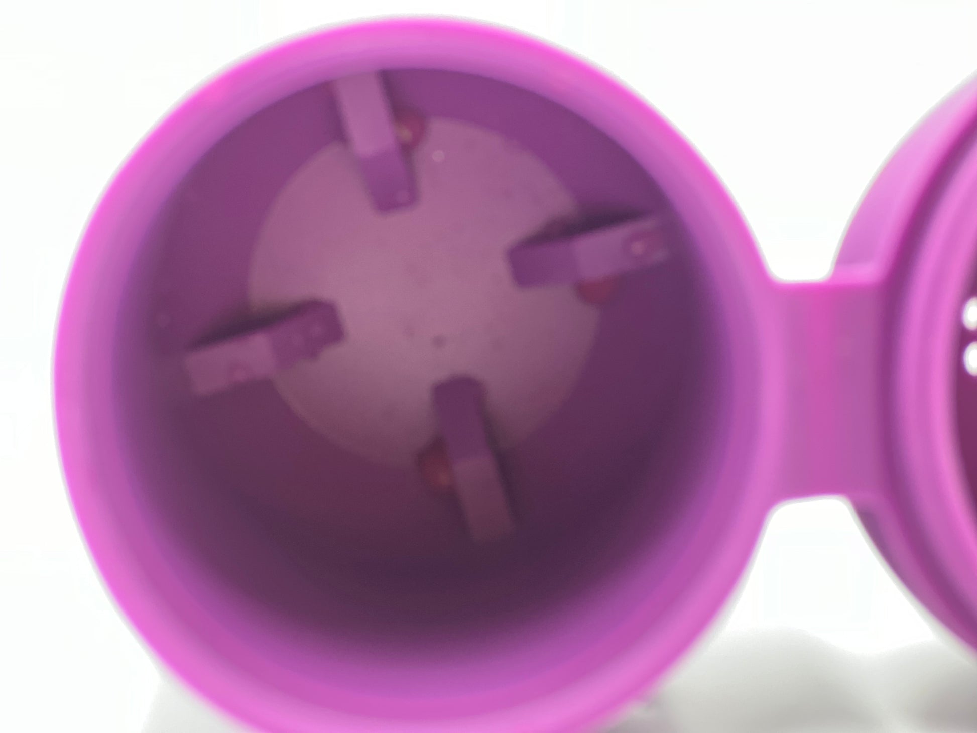Menstrual cup cleaning system, close up