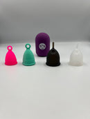 Menstrual cups and menstrual cup steriliser 
