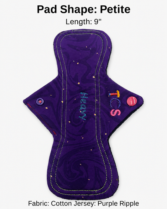 Reusable Period Pad - Purple Squiggles