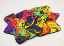 Reusable period pads with bright cotton top fabric
