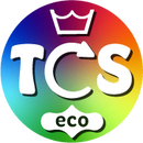 bright coloured logos of TCS-eco reusable period products