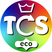 bright coloured logos of TCS-eco reusable period products