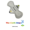 Reusable Period Pad - White / Cream - Cotton Jersey TCS-eco