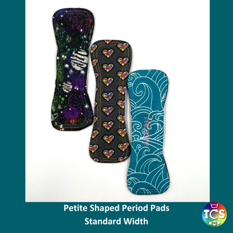 Petite heavy absorbency reusable period pads
