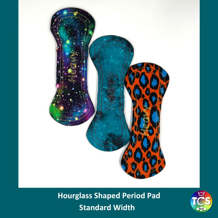 Hourglass heavy absorbency reusable period pads