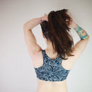 A Bralette with the seawalls print. image of the racer back
