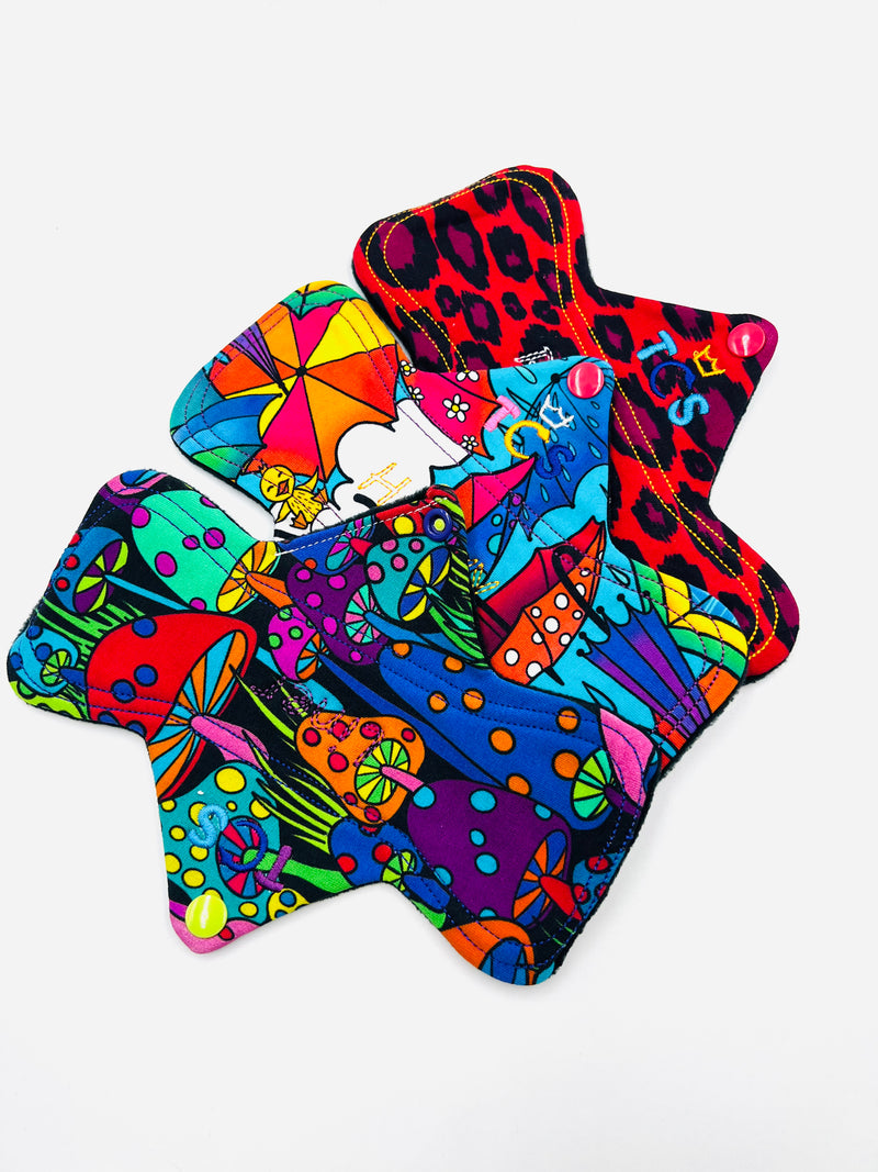 Super Discounted 10" Cloth Sanitary Pads Regular Starter Pack (night disposable length) TCS-eco