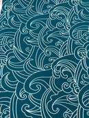 Reusable Period Pad - Teal Sea Waves