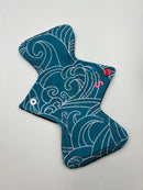 Reusable Period Pad - Teal Sea Waves