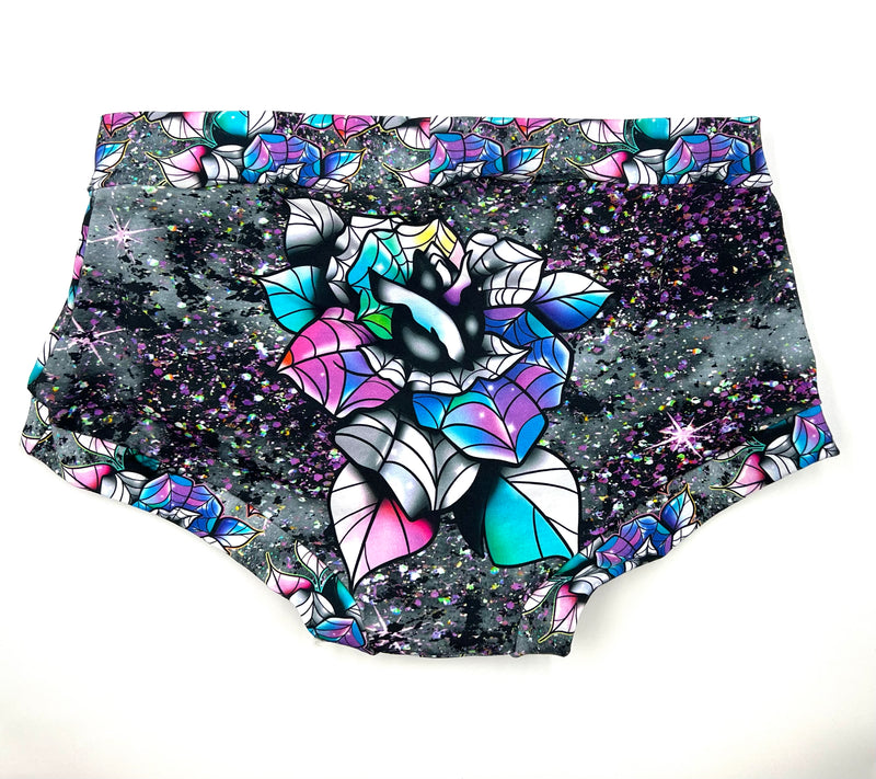 Cotton Jersey pants with a large stainless rose in the centre