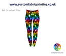 A mock up image of leggings with Paint Splats cotton jersey.