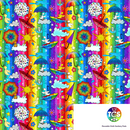 an mage of the bright seamless design rainbow brolly ducks