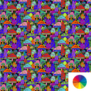 Reusable Period Pad -  Black Shrooms