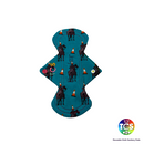 A hourglass shaped pad. A bright vibrant cotton Jersey.