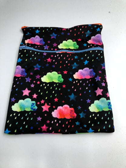 Large double zipper wet bags 9" x 12"