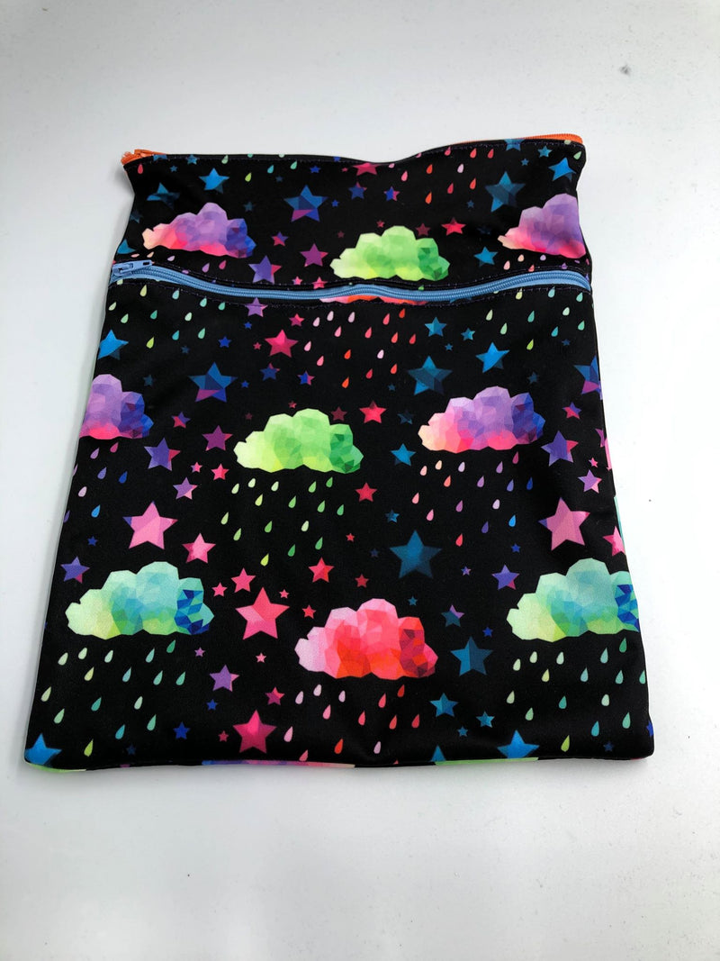 Large double zipper wet bags 9" x 12"