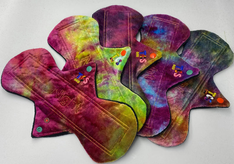 Pack of 3: 12" heavy extra long reusable cloth pads.TCS-eco