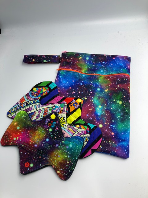Large double zipper wet bags 9" x 12"