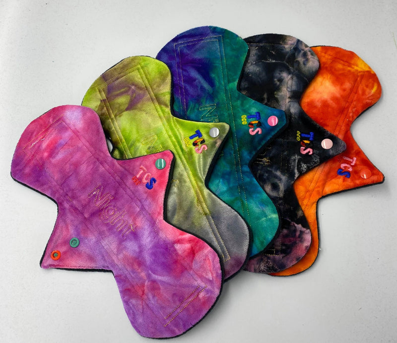 Pack of 3: 12" heavy extra long reusable cloth pads.TCS-eco
