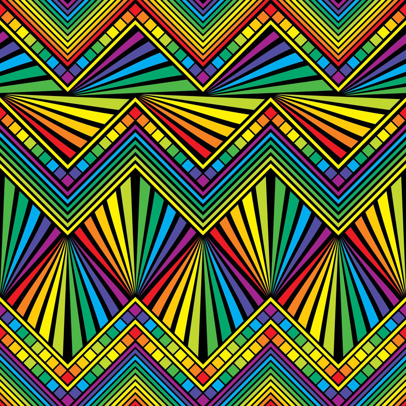 Rainbow angles is a vibrant rainbow print with bold lines in different colours. This print is perfect for TCS-eco (CSP).