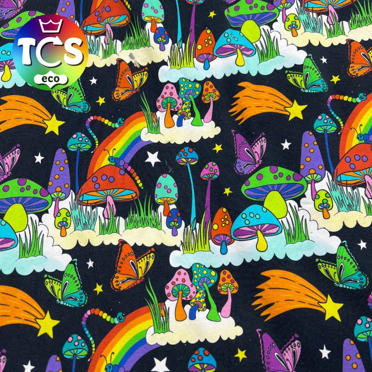 Surface pattern printed on cotton jersey, suitable for underwear
